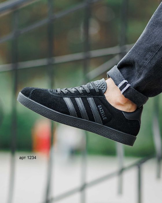 Кросівки чоловічі 42-46 Adidas Gazelle Black / Кроссовки адидас газели