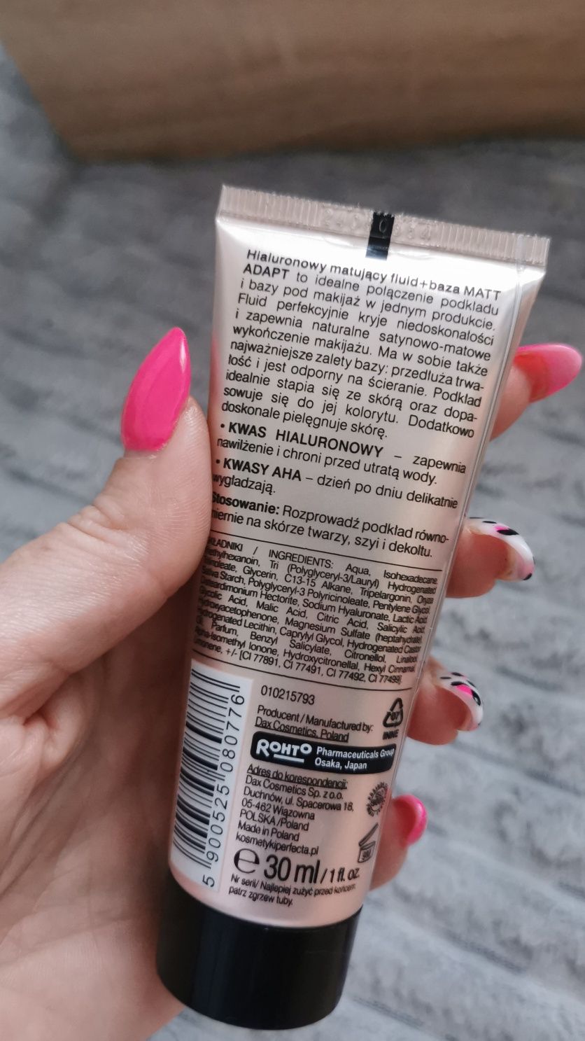 Perfecta nawilżający fluid+baza matt