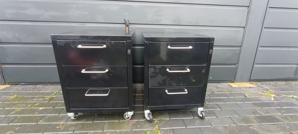 Metalowa szafka warsztatowa na kółkach • ciężka, solidna • 3 szuflady