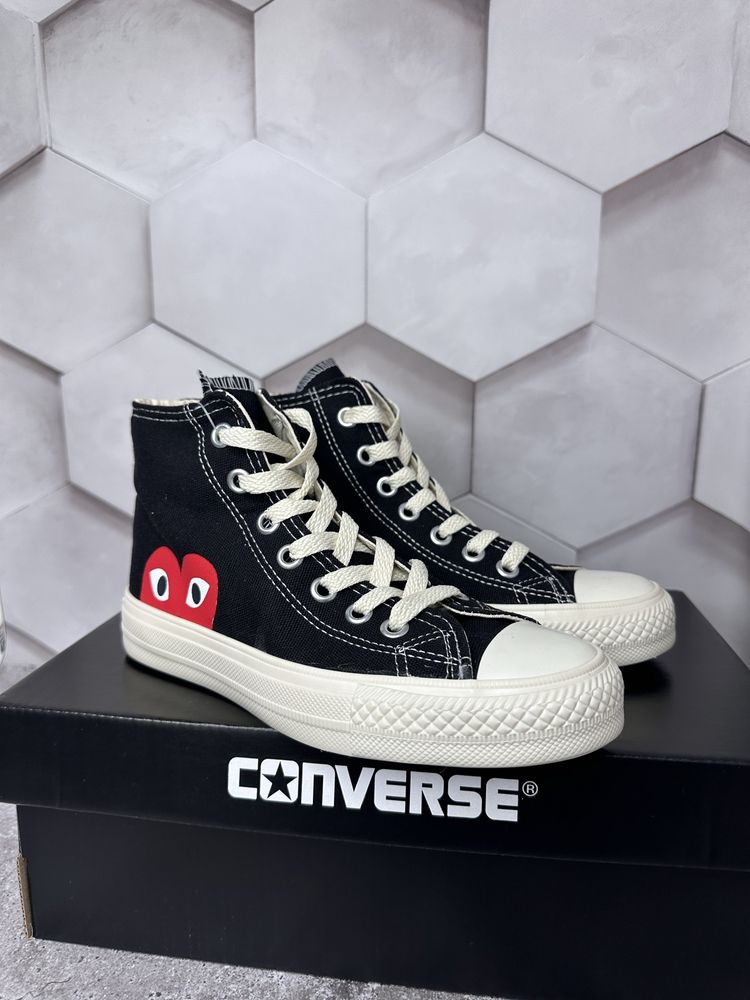 Жіночі кеди конверси Play Converse All Star із сердечком