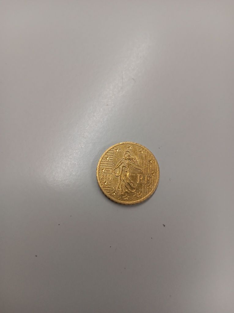 Moeda 50 cêntimos francesa 2001