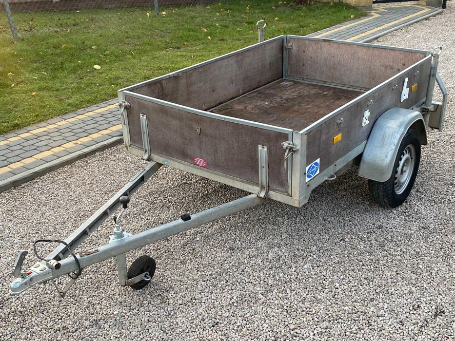 Przyczepka samochodowa jednosiowa lekka 750kg z Niemiec 140cmx205cm