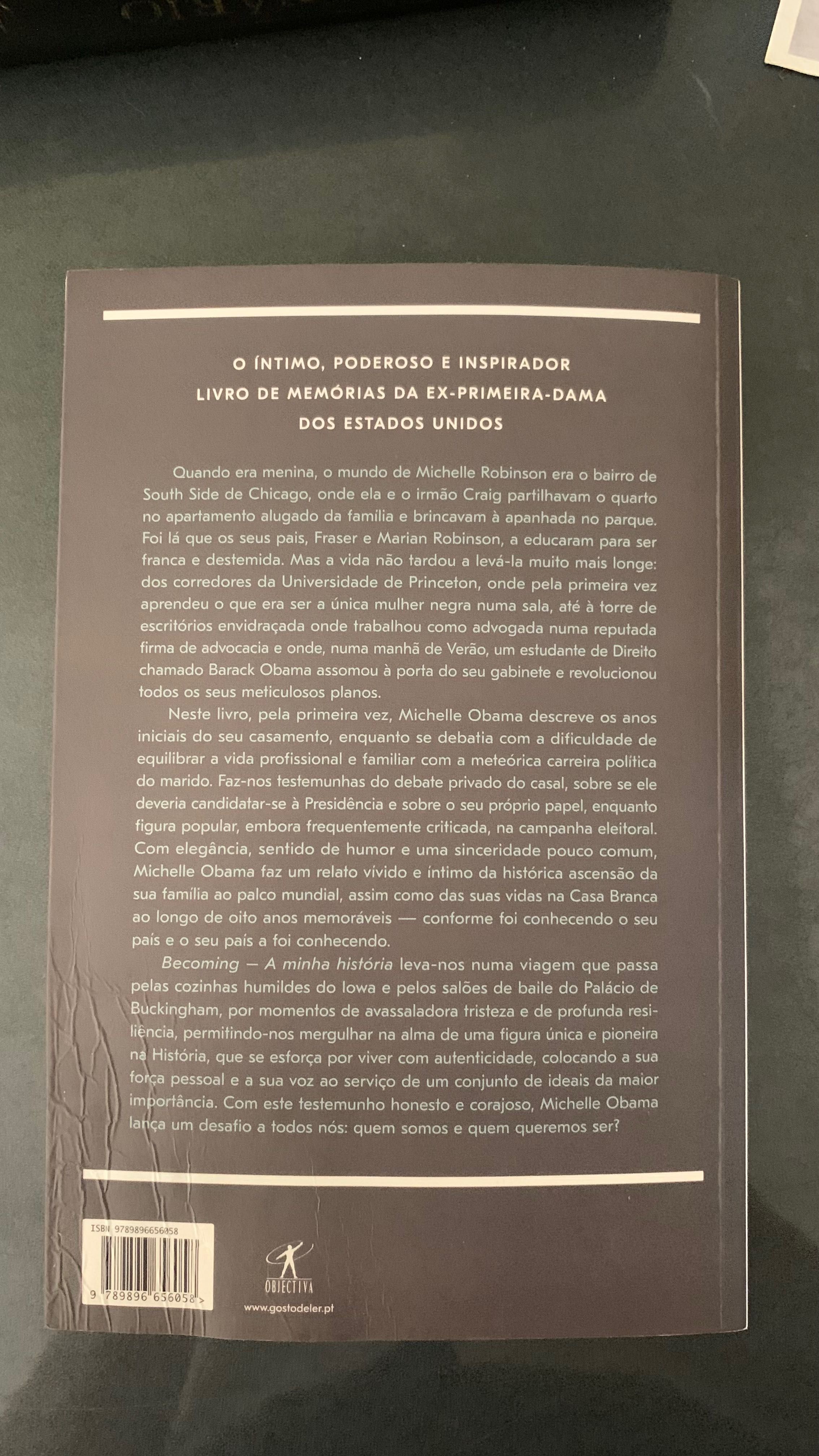 Livro “Becoming - A minha história” de Michelle Obama