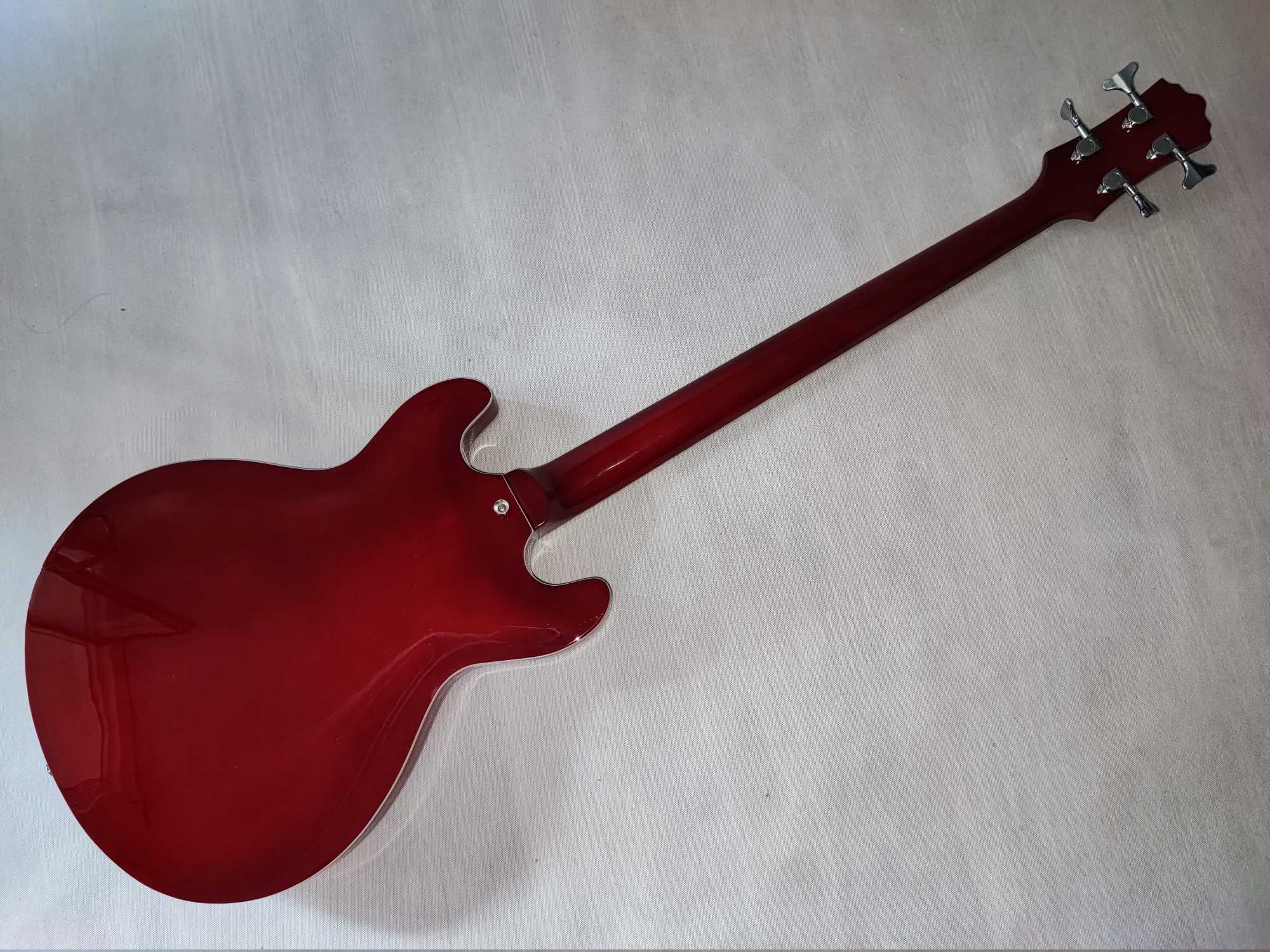 HARLEY BENTON HB-50 Cherry Red bas semi-hollowbody ustawiona lutniczo!