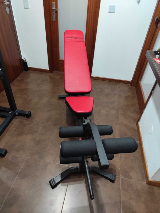 Banco de treino ginásio + peça para mesa extensora e flexora