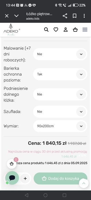 Łóżko piętrowe - domek ADEKO   ATRAKCYJNA CENA DO PIĄTKU 07.11 !!!