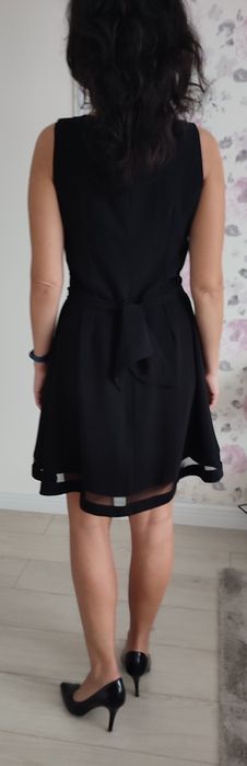 Elegancka sukienka wieczorowa koktajlowa mała czarna Why not rozm 36 S