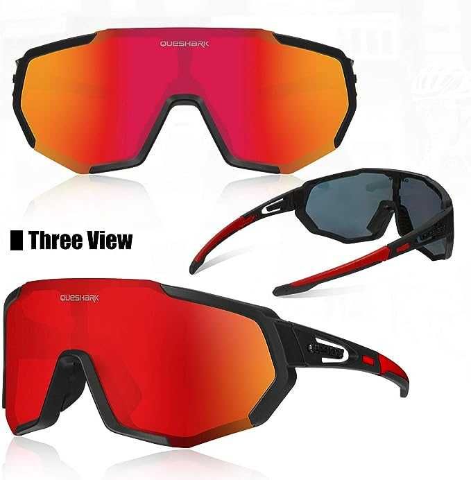 Nowe okulary rowerowe / okulary w góry /Queshark / 1331 -czarne