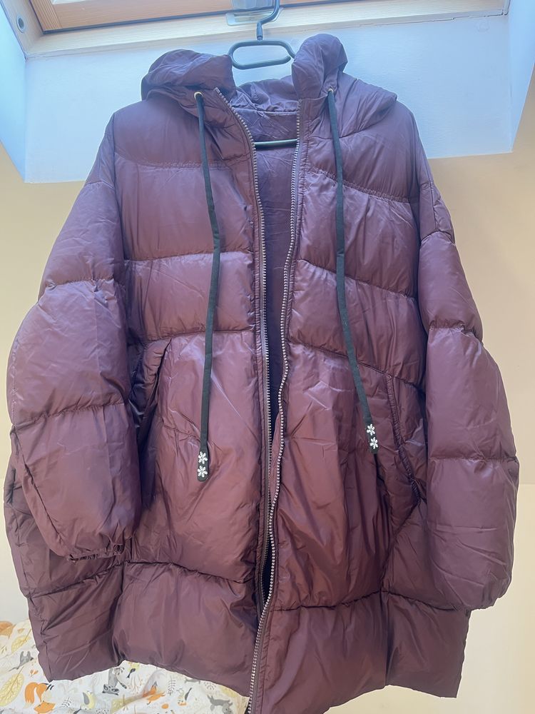 Piekna puchowa kurtka oversize plus size nowa