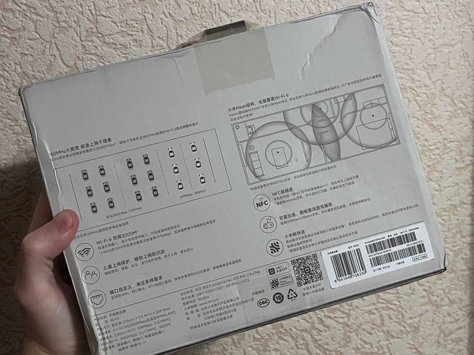 Wi-Fi 6 Роутер Xiaomi ax3000t V2 3000 Мбіт/с MESH NFC