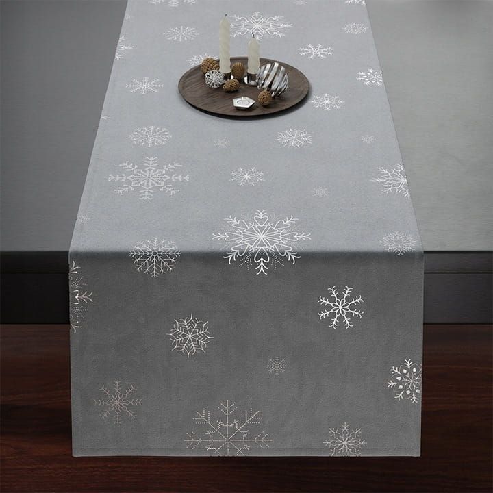 Bieżnik Śnieżki 40 x 160 cm srebrny.