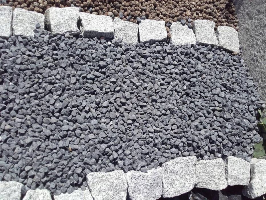 Grys BAZALTOWY 8-16 Kamień Bazalt 11/16 Antracyt Ogrodowy Grafitowy