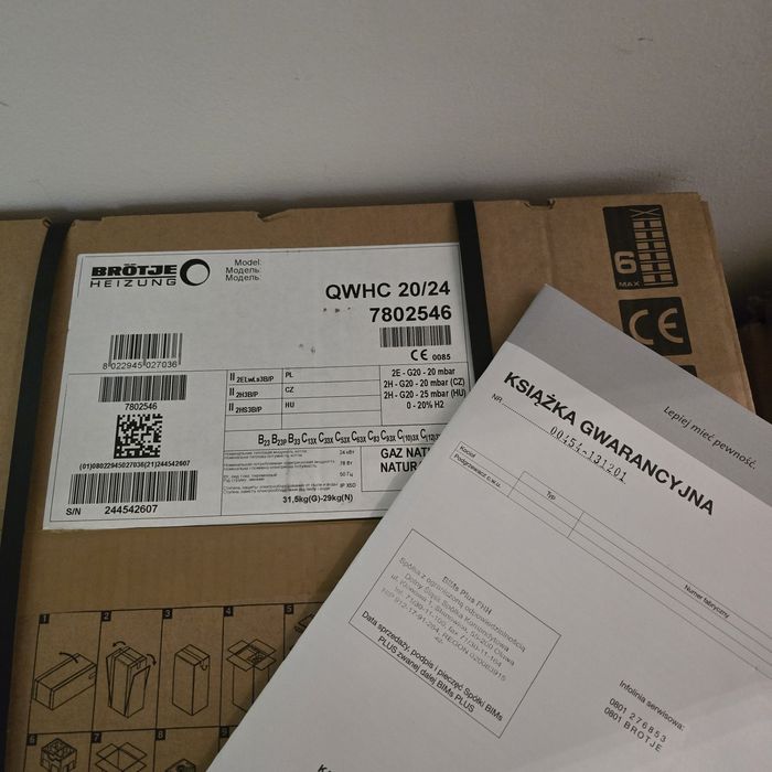 Piec gazowy kondensacyjny Brotje QWHC 20/24 !!Nowy!!