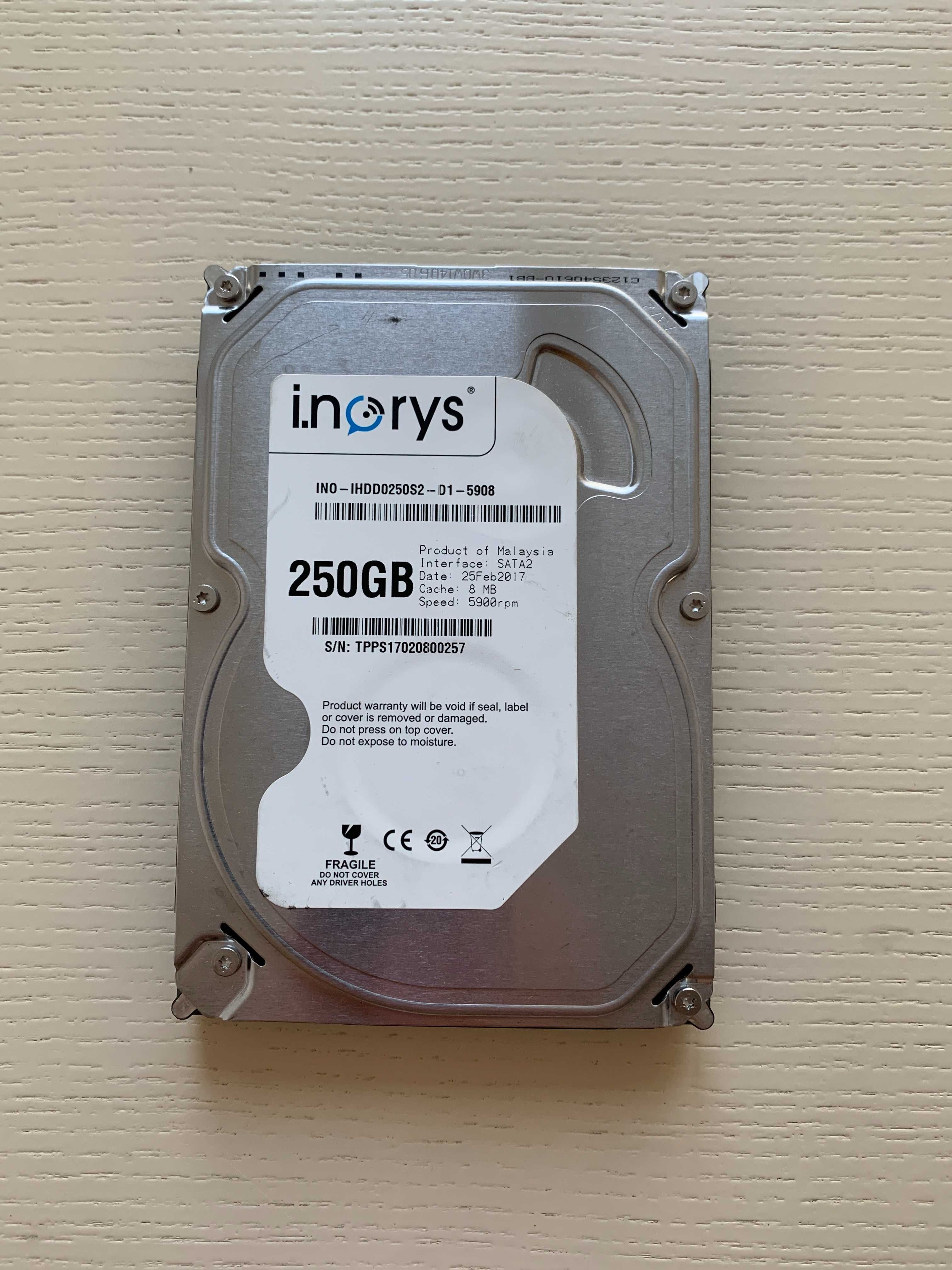 Жорсткий диск HDD Inorys 250Gb