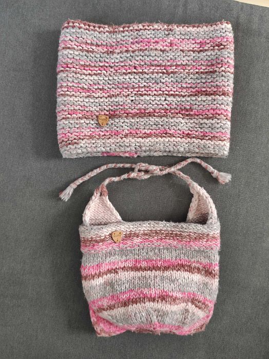 Zestaw czapka zimowa i snood dla dziewczynki