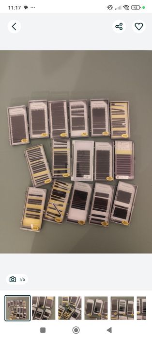 Zestaw paletek z rzęsami do przedłużania rzęs