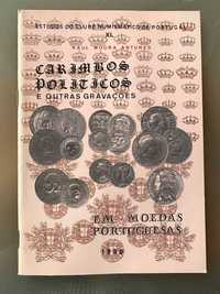 Numismática-Carimbos Políticos e outr Gravações  em Moedas Portuguesas