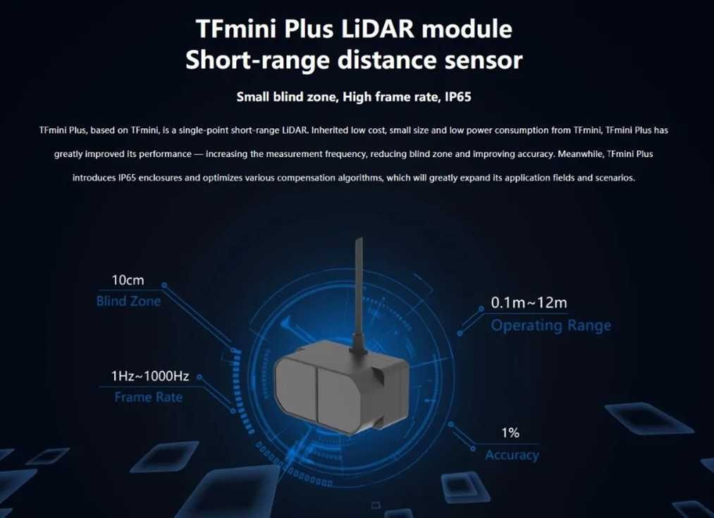 Далекомір Benewake LiDAR TFmini Plus