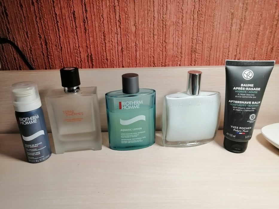 Лосьон после бритья,, Hermes,, Biotherm,, La Colline,,