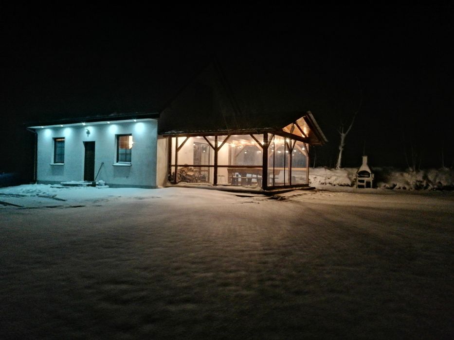 Domek na Kaszubach z kominkiem i balia staw rybki