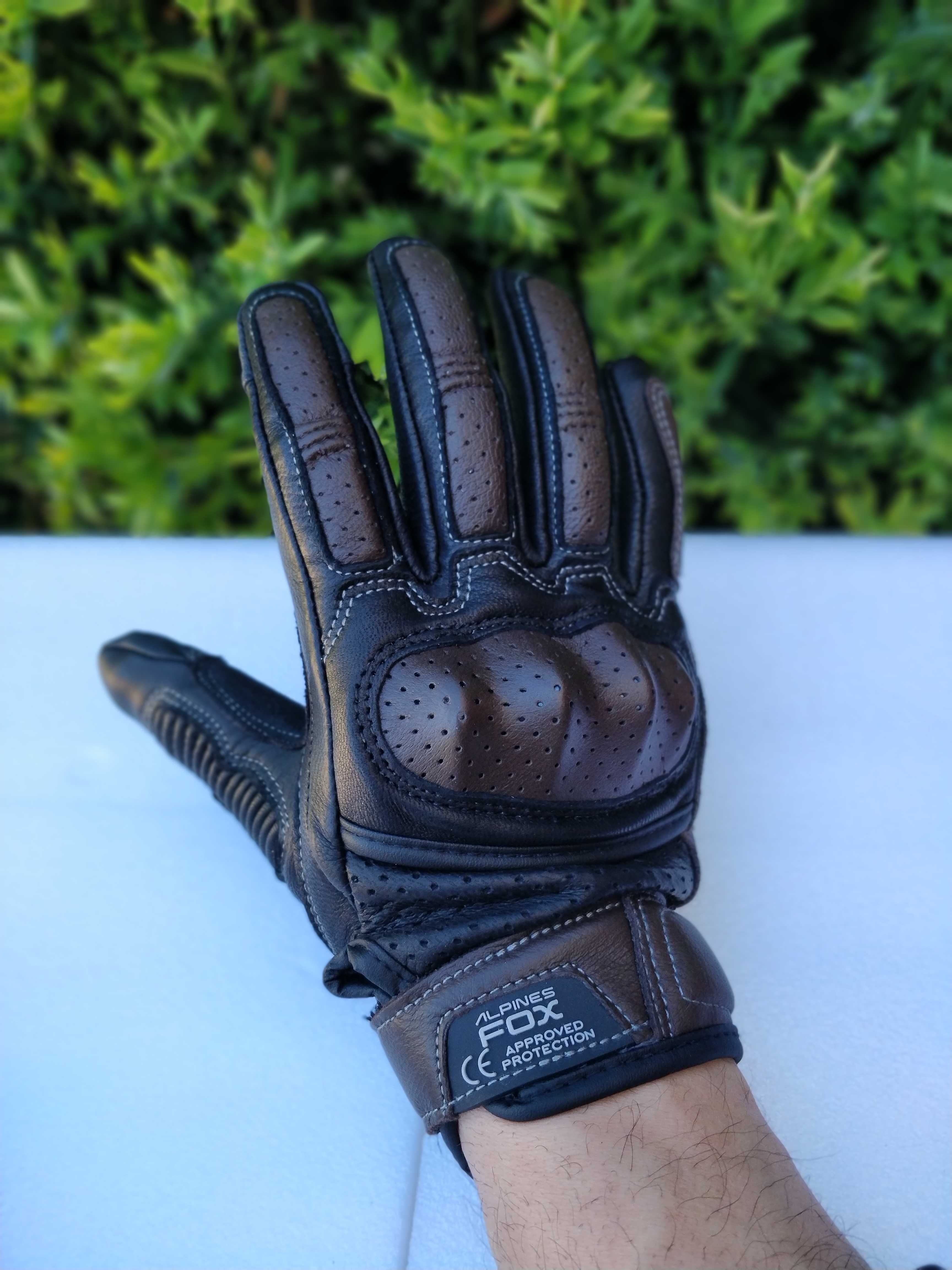 Luvas de Couro Vintage para E-bike, Mota, bike – Proteção e Estilo