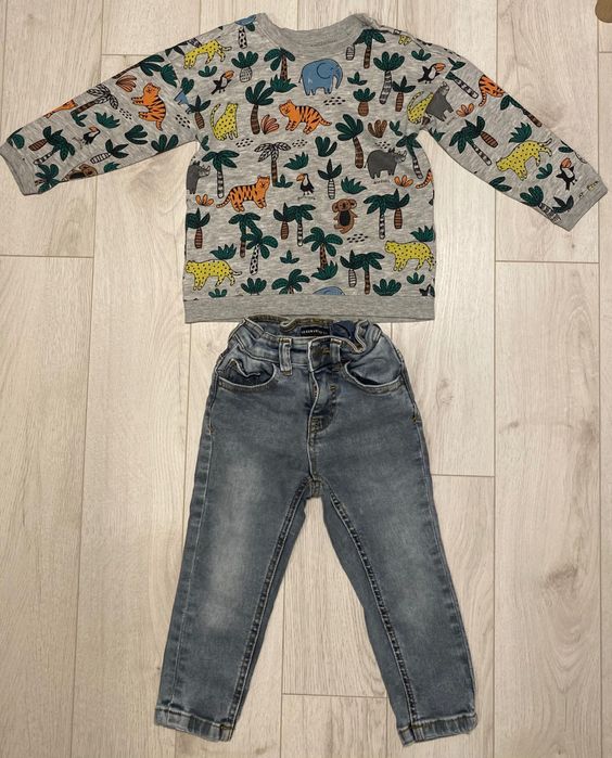 Zestaw jeansy bluza Reserved 92