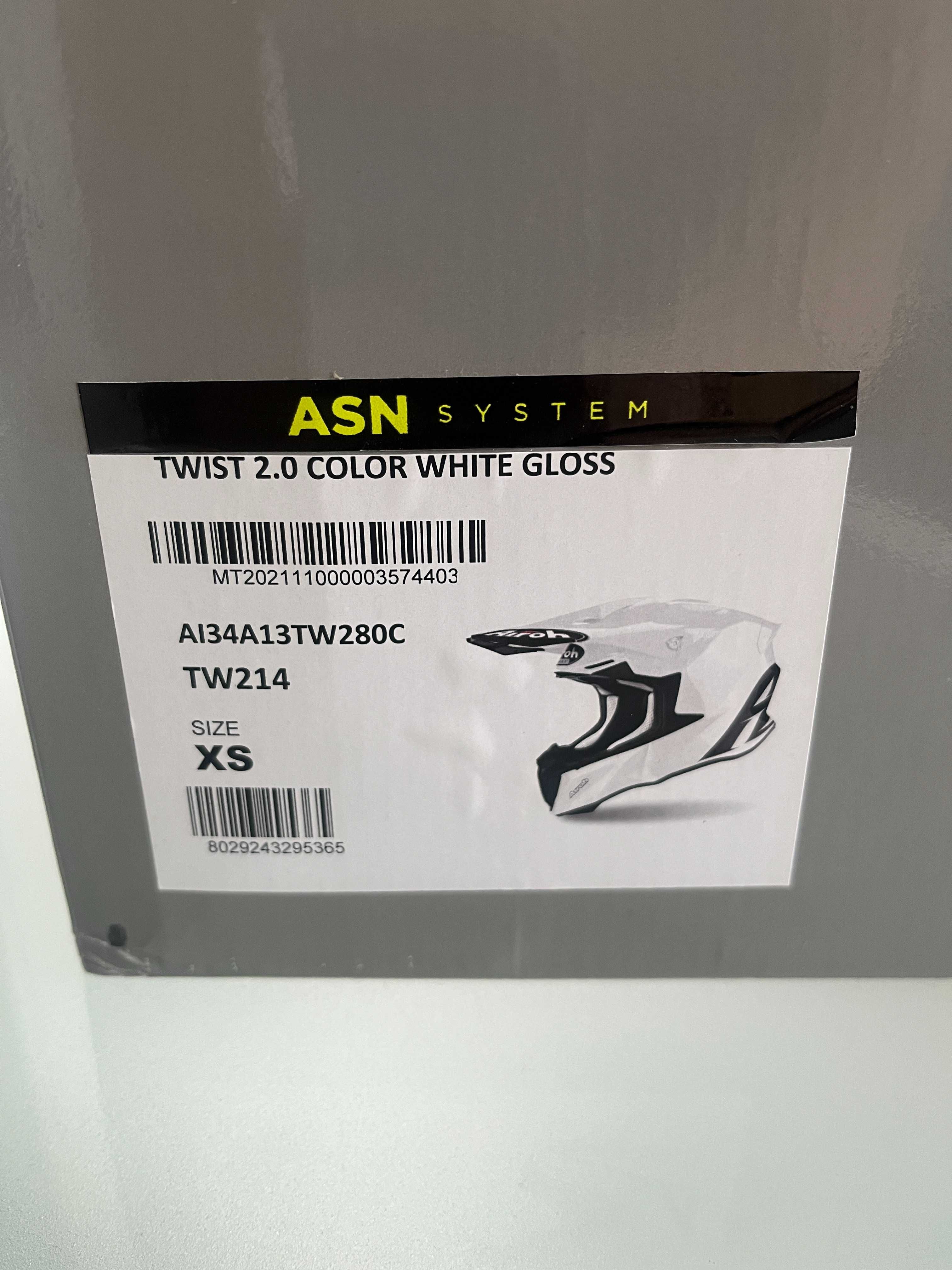 Kask AIROH Twist 2.0 White Biały MX (cross,quad,enduro,mtb) GWARANCJA
