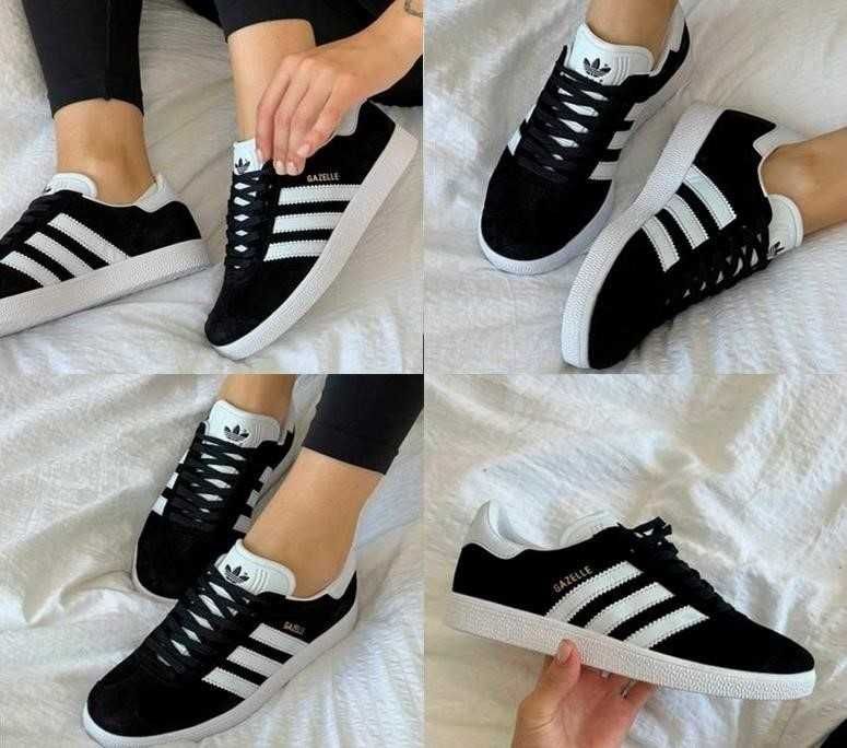 Кроссовки Adidas Gazelle Black White 36-45 адидас газель Топ качество