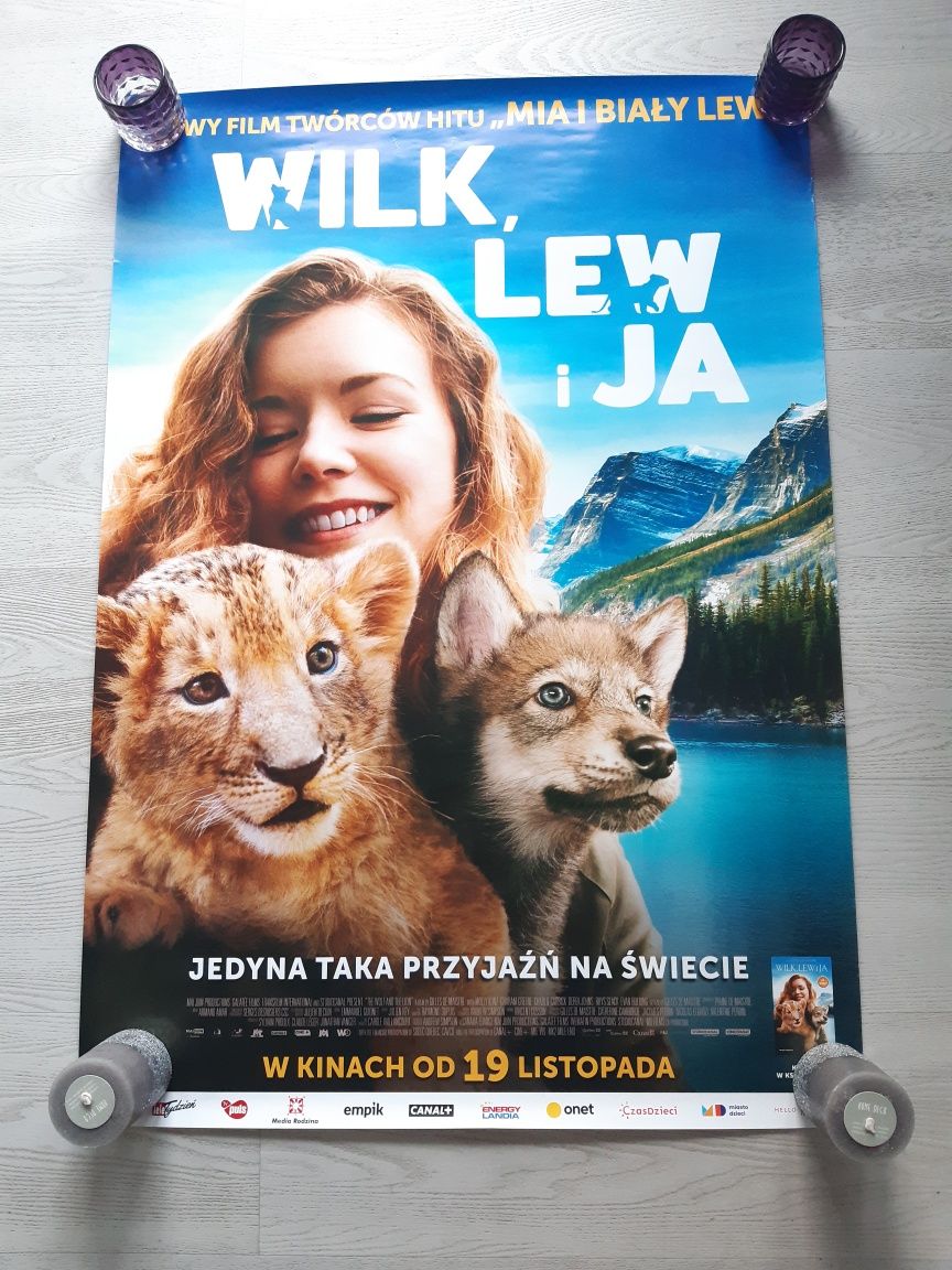 Plakat kinowy z filmu Wilk, lew i ja twórcy Mia i biały lew