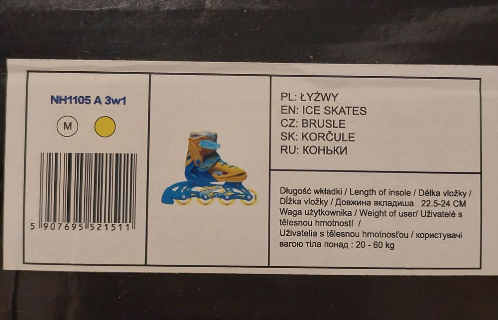 Ковзани роликові  Nils Extreme 3 в 1, розмір  35-38