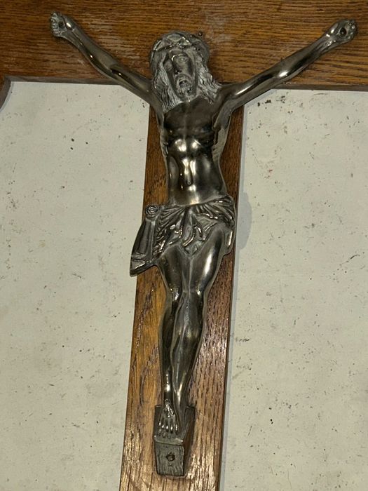 Stary ŁADNY Drewniany KRZYŻ - 90 cm