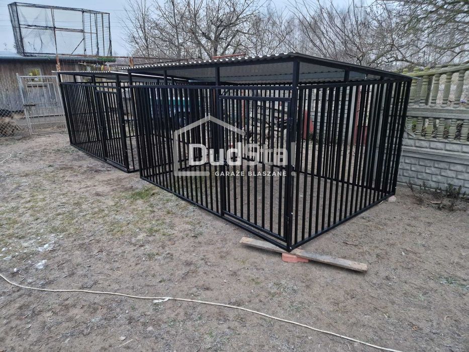 Garaż blaszany 8x6 Antracyt Konstrukcja Profil Ocynkowany
