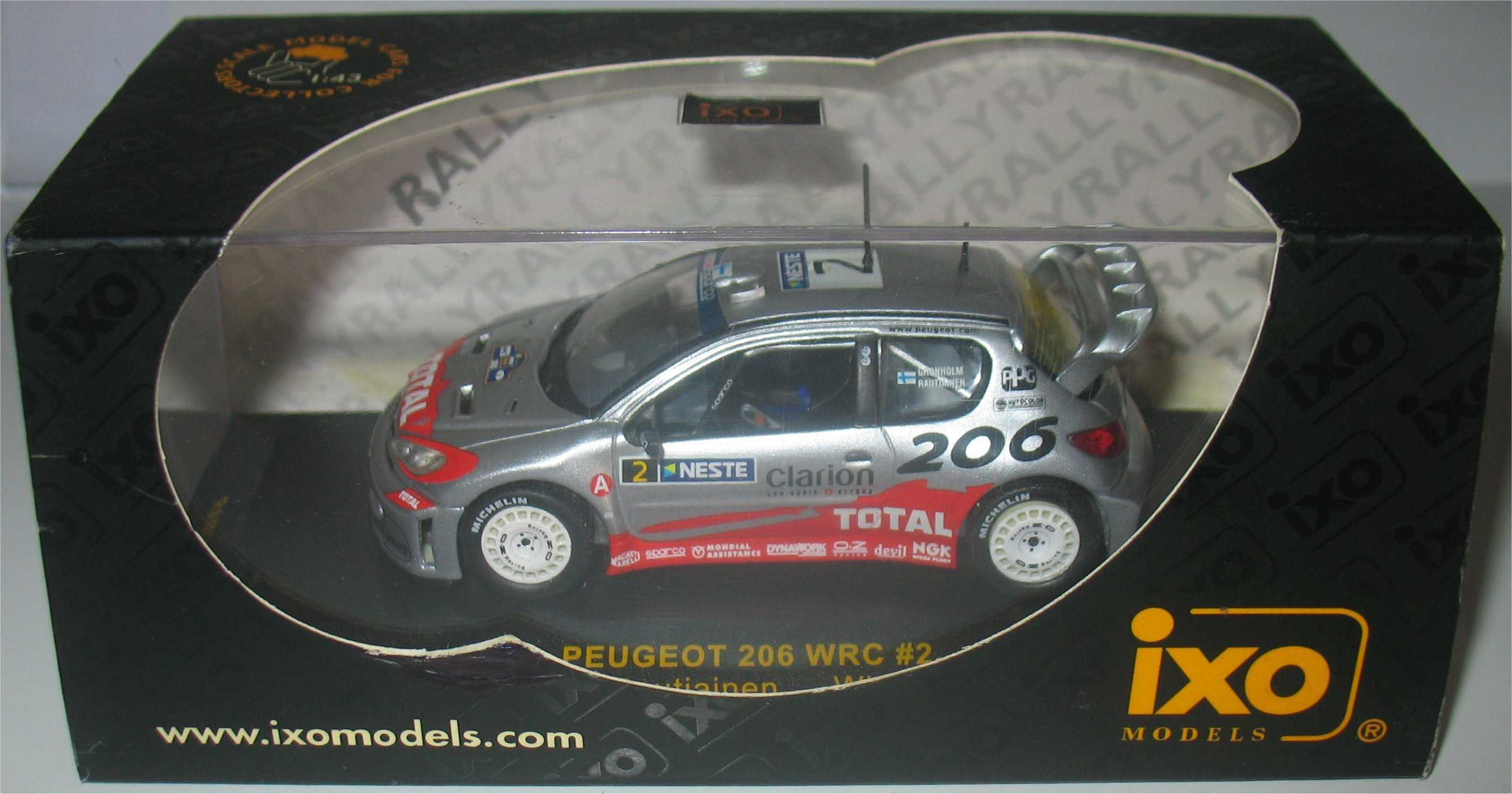 Ixo - Peugeot 206 WRC -Vencedor Rally Finlândia 2002 - Marcus Gronholm