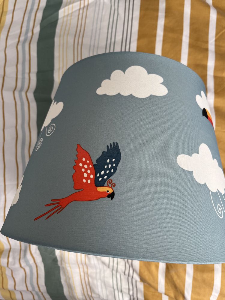 Klosz lampy, lampa dziecięca, ikea, ptaki