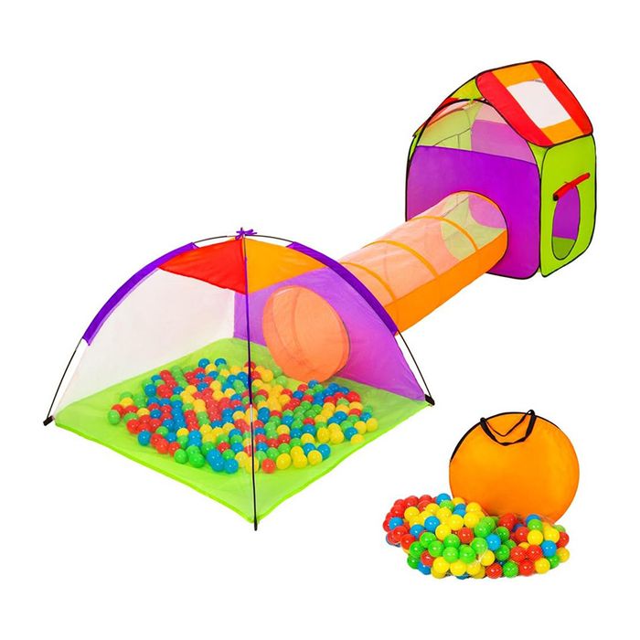 Tunel dla dzieci z domkiem i igloo + piłeczki