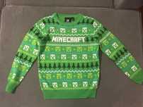 Zielony sweter dla fanów Minecrafta :)