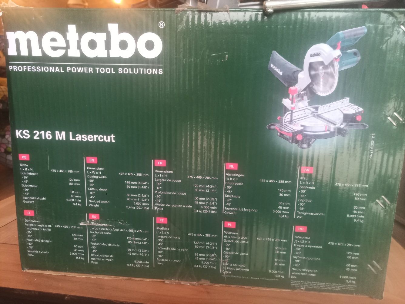 Ukośnica Metabo KS 216,laser