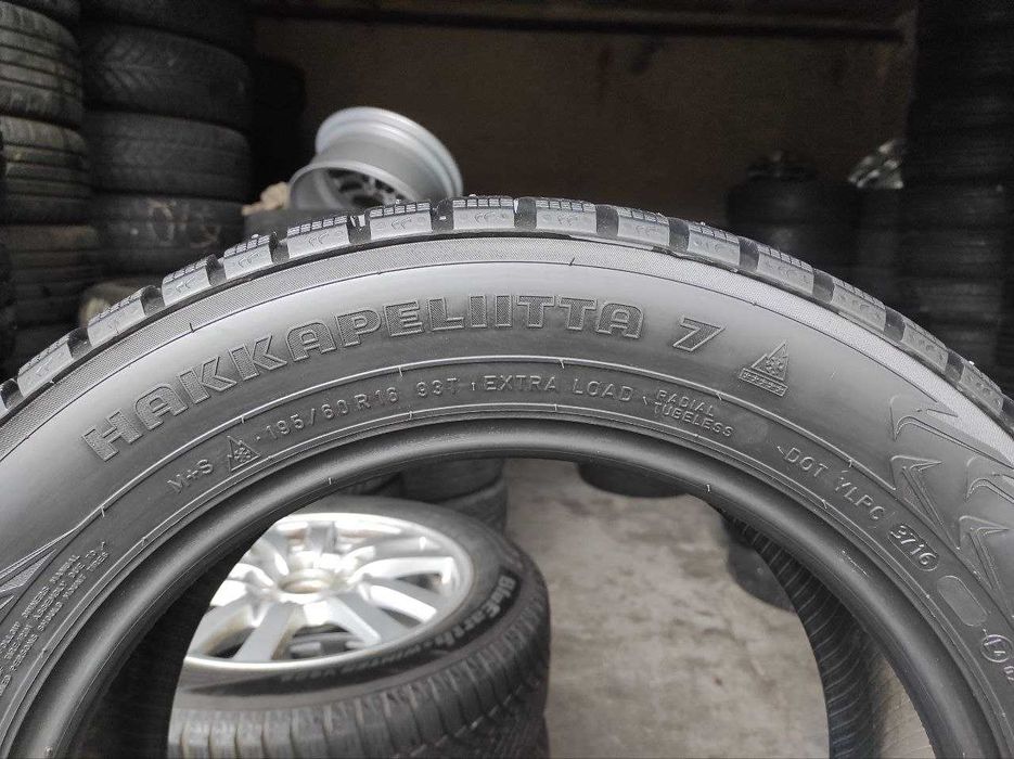 Nokian Hakkapeliitta 7 195/60r16 made in Finland 2шт, 7-7,3мм, ЗИМА