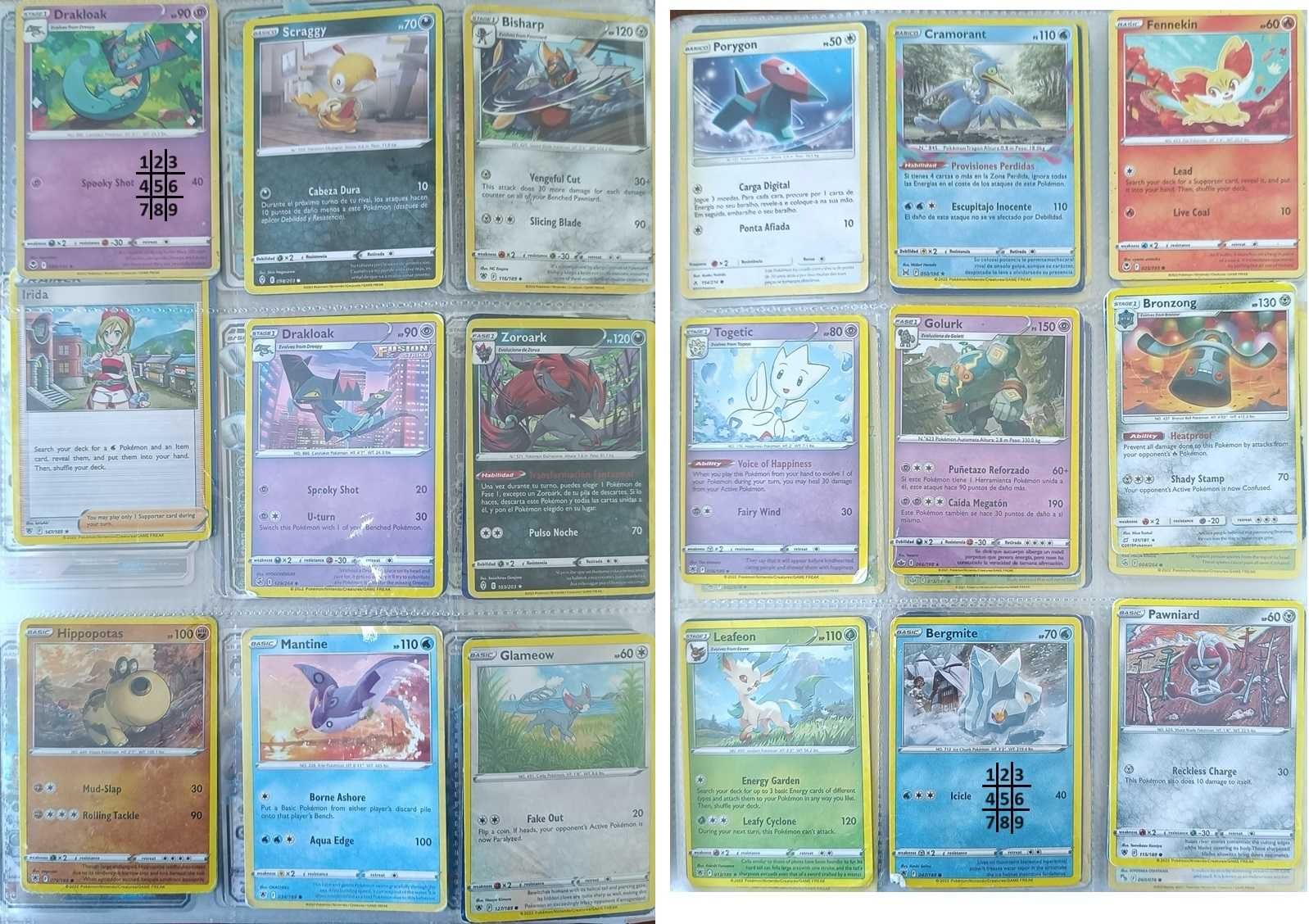 Cartas Pokemon raras, holográficas Pack2