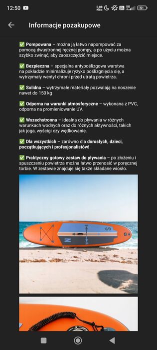 Deska do pływania SUP