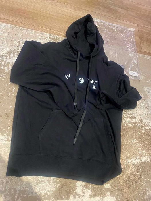 Худи Off White Red & White Drip Cross Худі