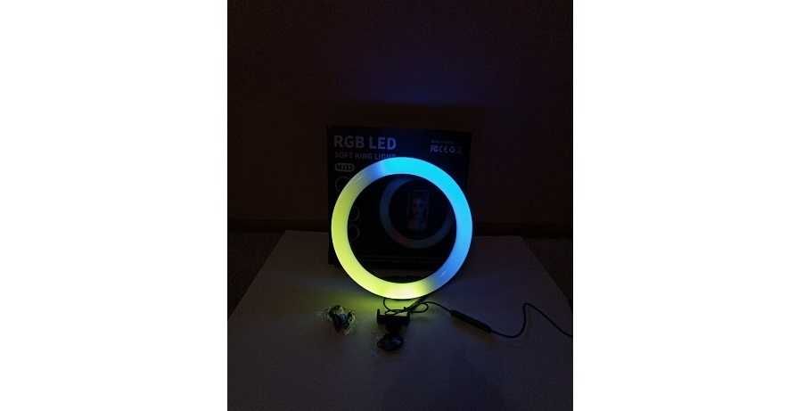 Кільцева селфі лампа RING FILL LIGHT Rgb (30см.) со штативомс