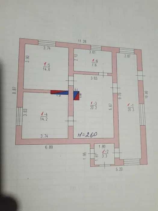 (13) Продам будинок поблизу Великодолинського. 87 м².