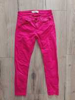 Różowe spodnie rurki Zara basic 36