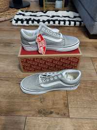 Srebrne trampki Vans old skool