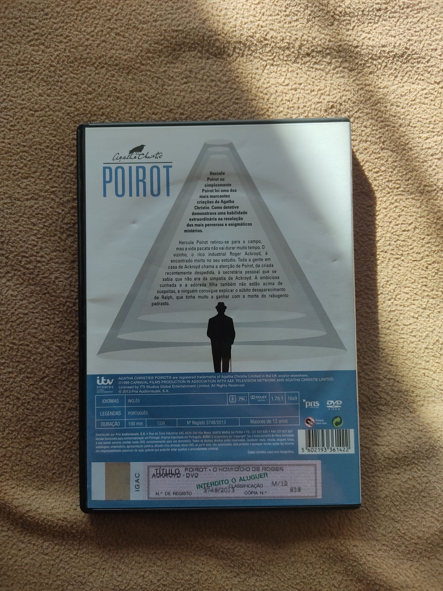 DVD Agatha Christie - Poirot - O Homicídio de Roger Ackroyd