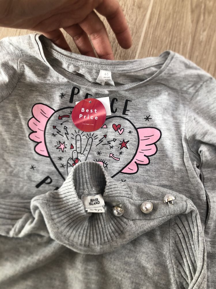 Nowe Spodnie bluzka sweter H&M George Lefties River Island 110/116