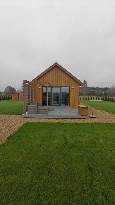 Nowoczesny drewniany domek z działką 800 m² - Stary Lubiel