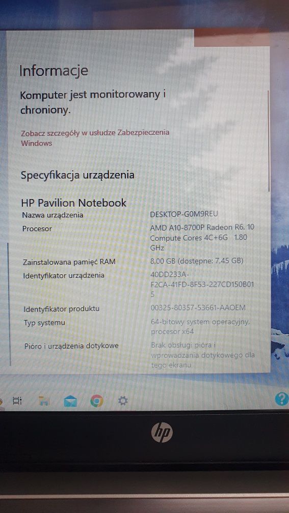 Laptop HP 8GB RAM- 1TB