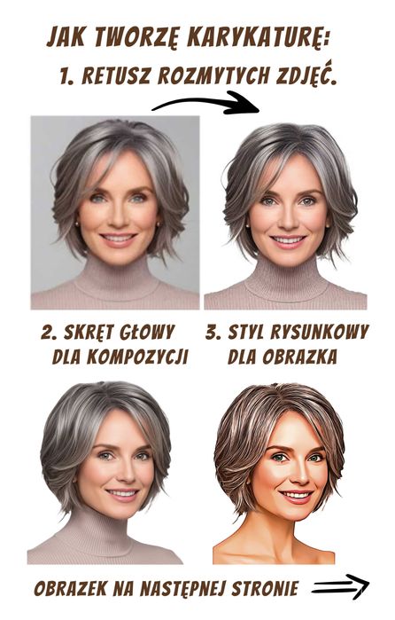 Karykatura w ramce lub plik - szybko